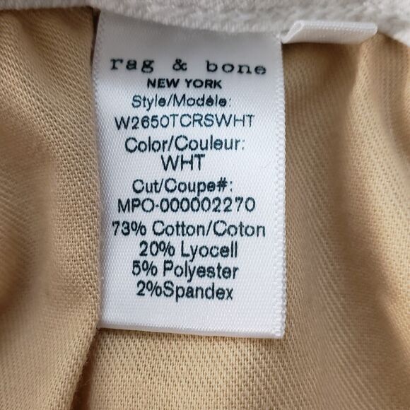 Rag and Bone Skinny Jeans Women 28 White Stretch High Rise Minimalist - Picture 10 of 11